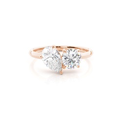 Toi Et Moi Pear And Round Diamond Engagement Ring