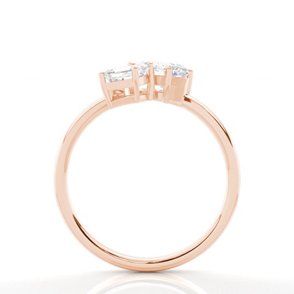 Oval Rose Gold Toi Et Moi Rings Diamond