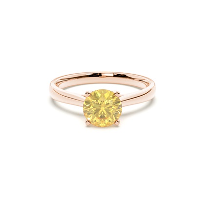 Rose Gold Yellow Diamond Engagement Rings 