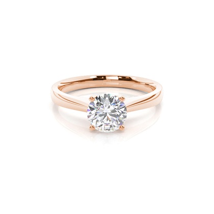 Rose Gold Side Stone Diamond Engagement Rings