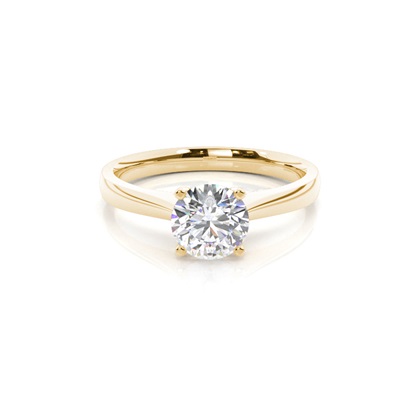 Yellow Gold Side Stone Diamond Engagement Rings