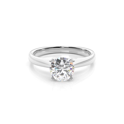 Silver Diamond Engagement Rings