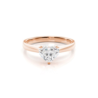 4 Prong Setting Round Diamond Side Stone Engagement Ring