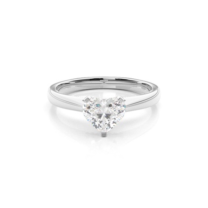 Silver Diamond Engagement Rings