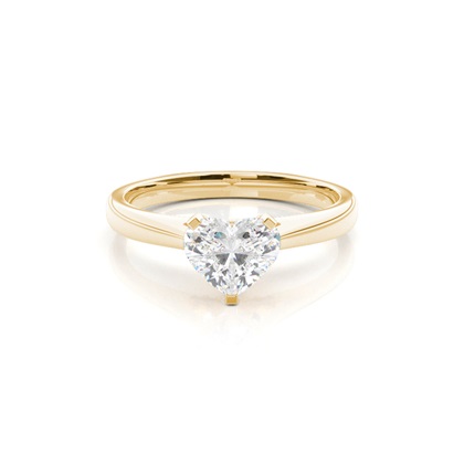 4 Prong Setting Round Diamond Side Stone Engagement Ring