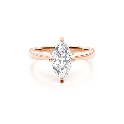 4 Prong Setting Round Diamond Side Stone Engagement Ring