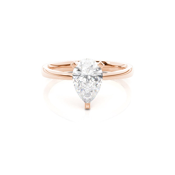 4 Prong Setting Round Diamond Side Stone Engagement Ring