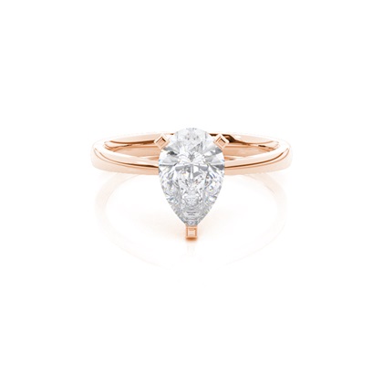 4 Prong Setting Round Moissanite Side Stone Engagement Ring
