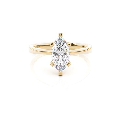 4 Prong-Einstellung Runder Diamantseite Stein Verlobungsring