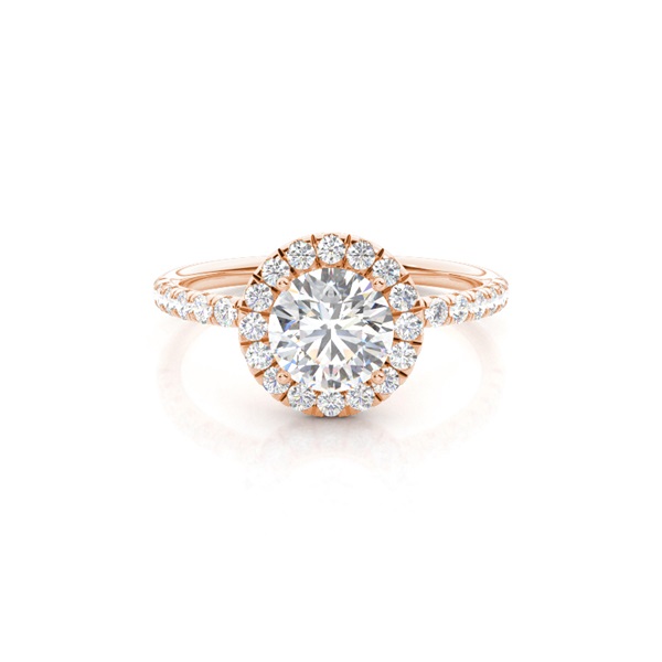 Prong Setting Diamond Halo Engagement Ring