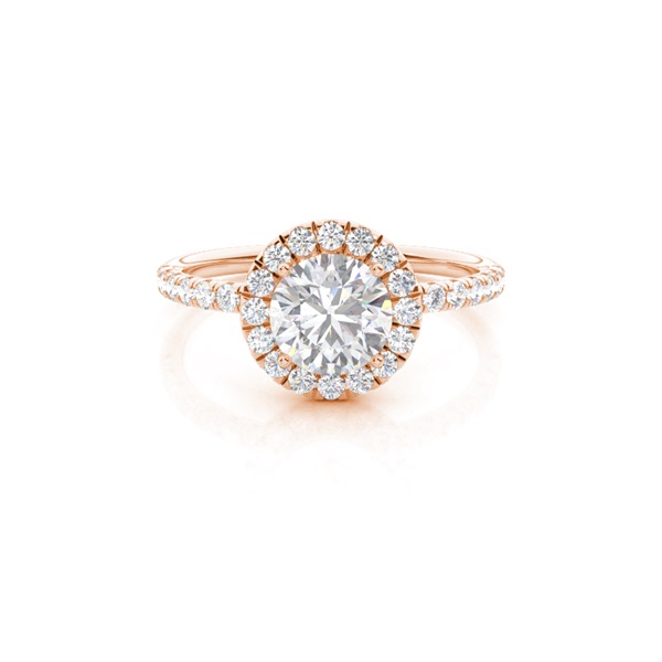 Prong Setting Moissanite Halo Engagement Ring