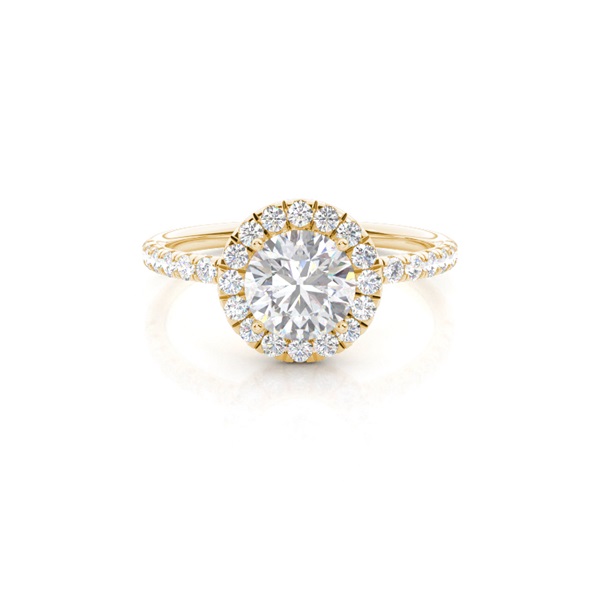 Prong Setting Moissanite Halo Engagement Ring