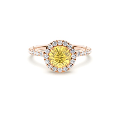 Rose Gold Yellow Diamond Engagement Rings 
