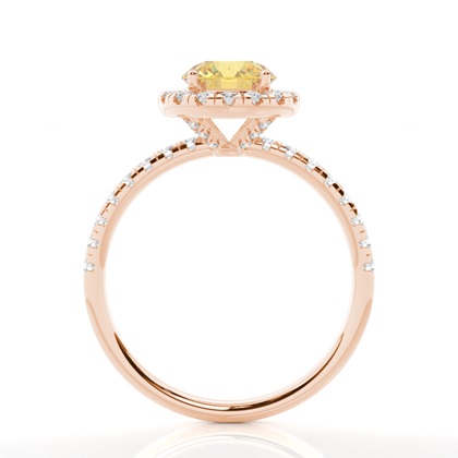 Gelber Diamant Halo Verlobungsring