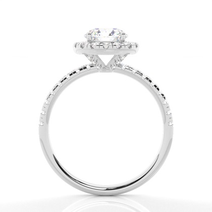 Diamant-Halo-Verlobungsring In Krappenfassung