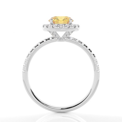 Gelber Diamant Halo Verlobungsring