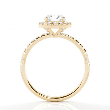 Diamant-Halo-Verlobungsring In Krappenfassung