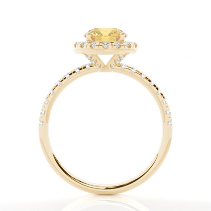 Gelber Diamant Halo Verlobungsring