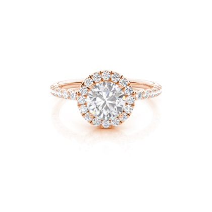 Rose Gold Halo Diamond Engagement Rings