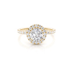 Prong Setting Moissanite Halo Engagement Ring