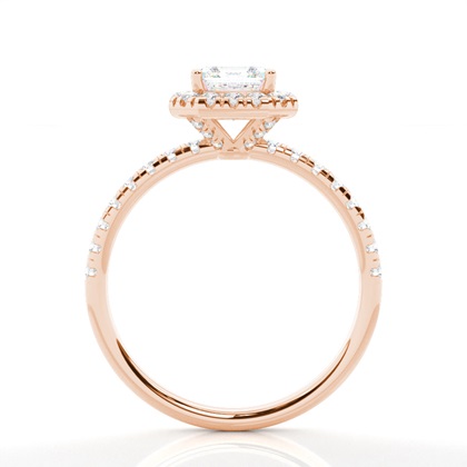 Diamant-Halo-Verlobungsring In Krappenfassung