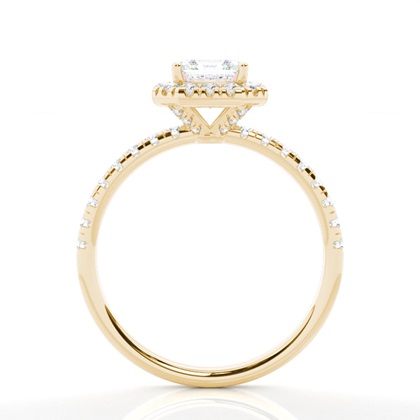 2.00 Carat Gelbgold Halo Verlobungsringe