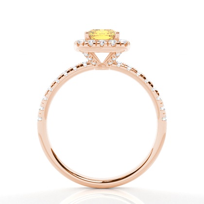 Gelber Diamant Halo Verlobungsring