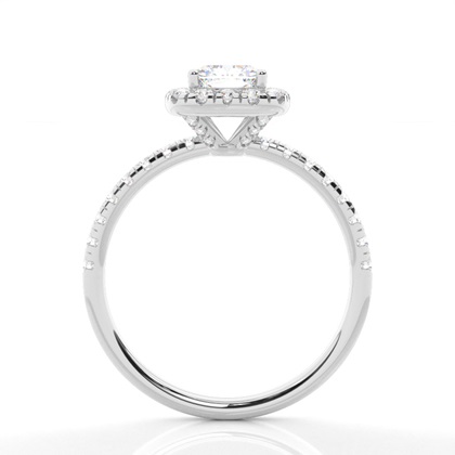 Diamant-Halo-Verlobungsring In Krappenfassung