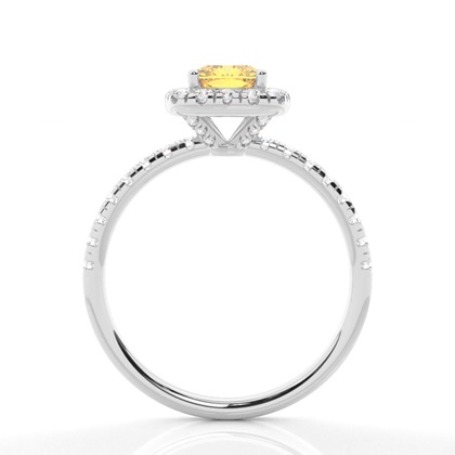 Gelber Diamant Halo Verlobungsring