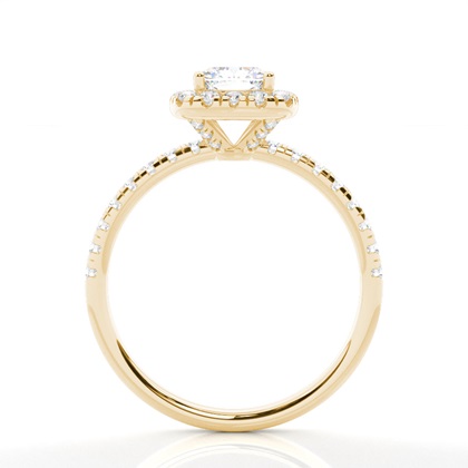 2.00 Carat Gelbgold Halo Verlobungsringe