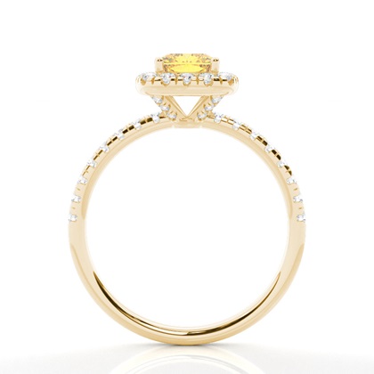 Gelber Diamant Halo Verlobungsring