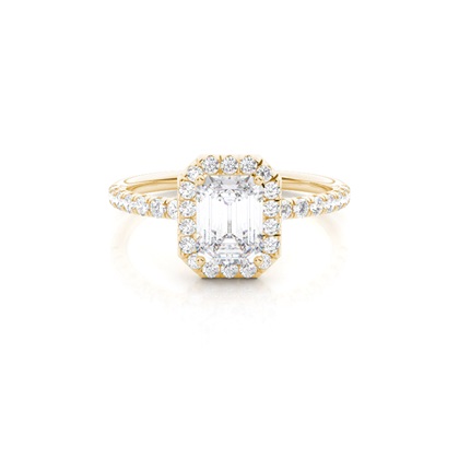 Prong Setting Moissanite Halo Engagement Ring