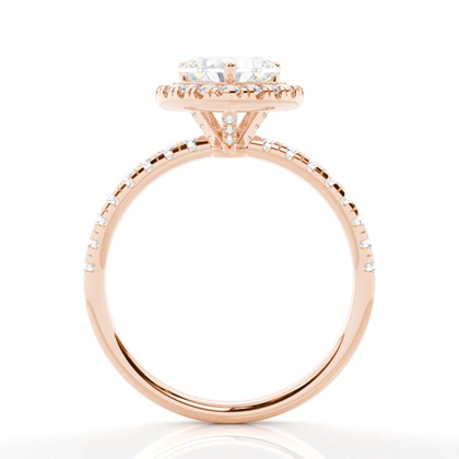 Diamant-Halo-Verlobungsring In Krappenfassung