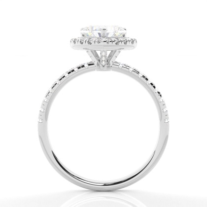 Diamant-Halo-Verlobungsring In Krappenfassung