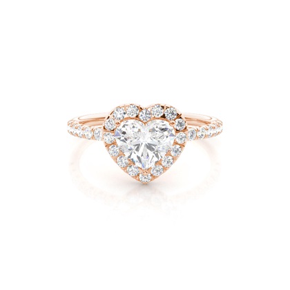 Prong Setting Diamond Halo Engagement Ring