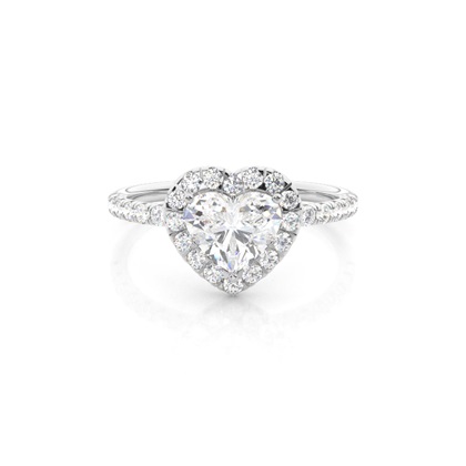 Prong Setting Diamond Halo Engagement Ring