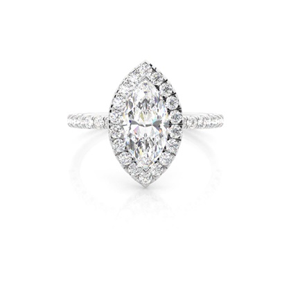 Marquise Halo Diamond Engagement Rings