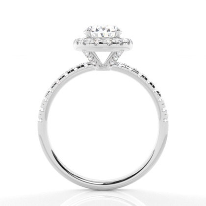1.00 Carat Platin Halo Verlobungsringe