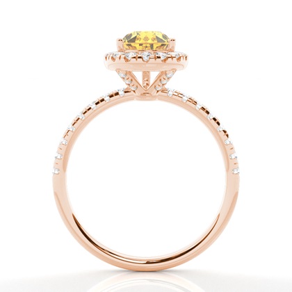 Gelber Diamant Halo Verlobungsring