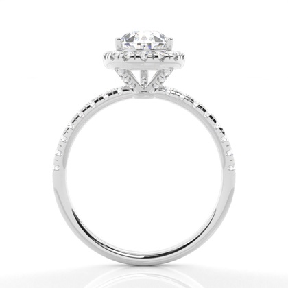 2.00 Carat Platin Halo Verlobungsringe