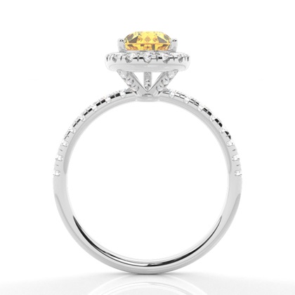 Gelber Diamant Halo Verlobungsring