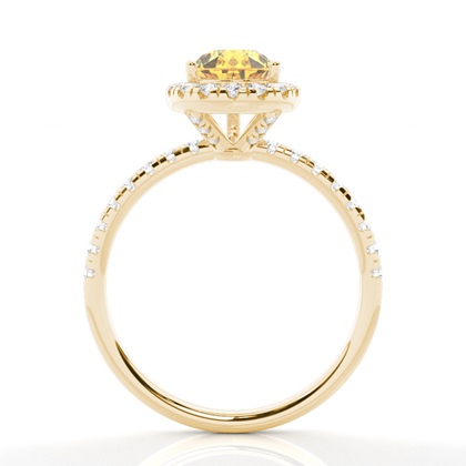 Gelber Diamant Halo Verlobungsring