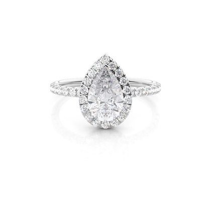 Prong Setting Moissanite Halo Engagement Ring