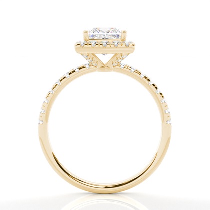 Diamant-Halo-Verlobungsring In Krappenfassung