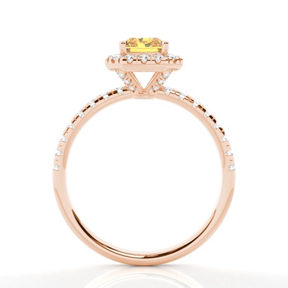 Gelber Diamant Halo Verlobungsring