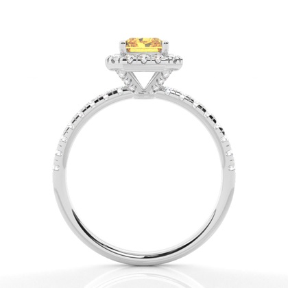 Gelber Diamant Halo Verlobungsring