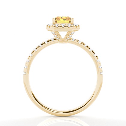 Gelber Diamant Halo Verlobungsring