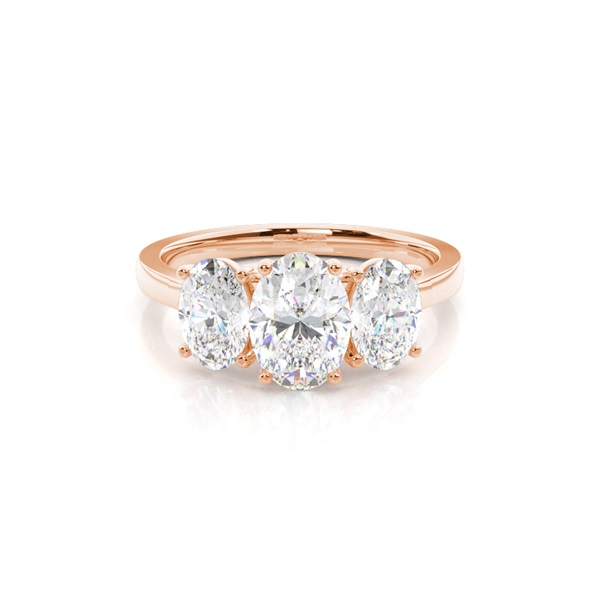 Prong Setting Trilogy Diamond Engagement Ring