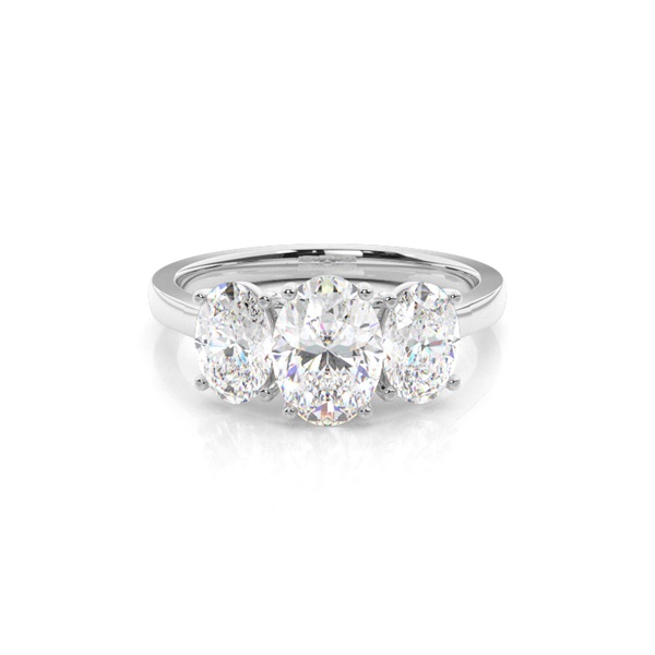 Prong Setting Trilogy Diamond Engagement Ring