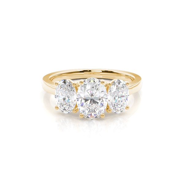 Prong Setting Trilogy Diamond Engagement Ring